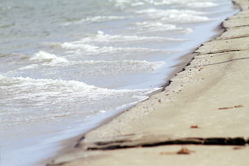 Image showing sea shore in a stormy day