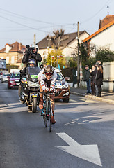 Image showing The Cyclist Jean-Christophe Péraud- Paris Nice 2013 Prologue in