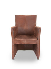 Image showing Leather dining room chair 