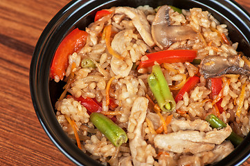 Image showing Rice chicken vegetable