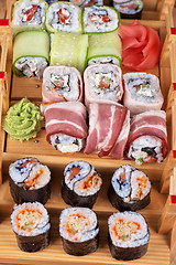 Image showing Sushi roll set