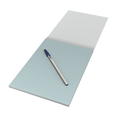 Image showing Note Pad and Pen
