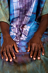 Image showing African hands portrait