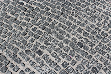 Image showing covering of road made from stone blocks