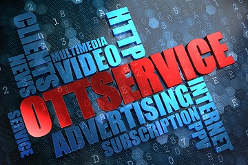 Image showing OTT Service.  Wordcloud Concept.