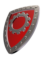 Image showing shield with gear wheel