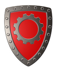 Image showing shield with gear wheel