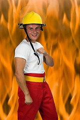Image showing firefighter