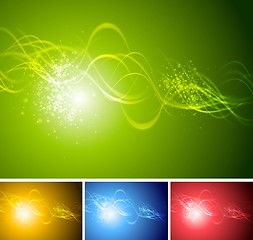Image showing Vector shiny waves design template
