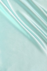 Image showing Smooth elegant blue silk as background 