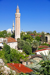 Image showing Turkey. The old downtown of Antalya. Yivli minaret