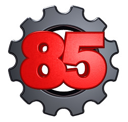 Image showing number and cogwheel