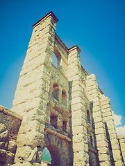 Image showing Retro look Roman Theatre Aosta