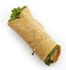 Image showing Turkey Wrap Sandwich