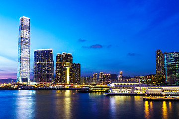 Image showing Kowloon skyline at night