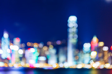 Image showing Defocused Hong Kong skyline