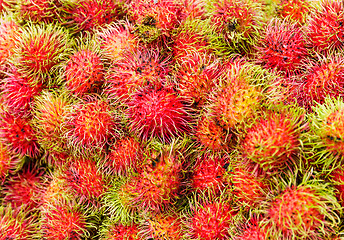 Image showing Red rambutan background