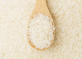 Image showing White rice with teaspoon