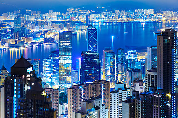 Image showing Hong Kong landmark from The peak