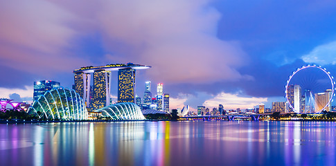 Image showing Singapore cityscape during sunset