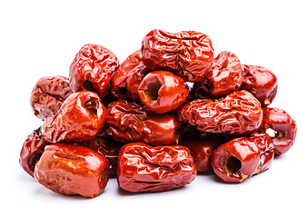 Image showing Red jujube isolated on white