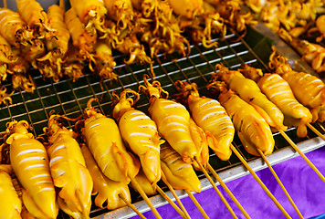 Image showing Thai style roasted stick on street