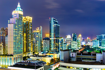 Image showing Bangkok skyline at night