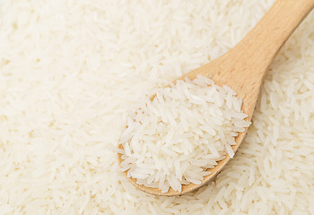 Image showing White rice on teaspoon