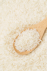 Image showing White rice on teaspoon