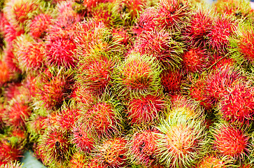 Image showing Red rambutan