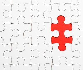 Image showing Incomplete puzzle with missing piece