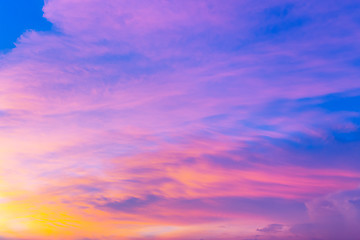 Image showing Cloudscape during sunset