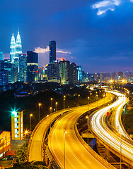 Image showing Kuala Lumpur skyline at night