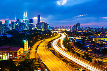 Image showing Kuala Lumpur skyline at night