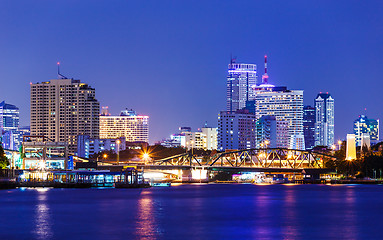 Image showing Bangkok skyline at night