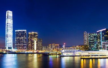 Image showing Kowloon at night in Hong Kong