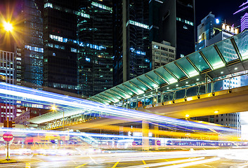 Image showing Traffic light at night