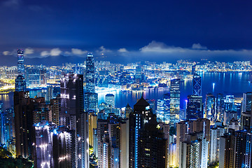 Image showing Hong Kong skyline from The peak