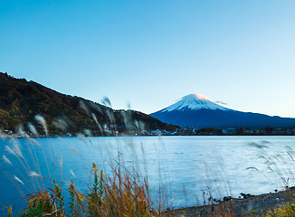 Image showing Mt. Fuji and lake