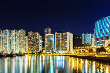 Image showing Sha Tin in Hong Kong at night