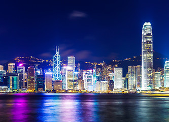 Image showing Hong Kong skyline at night