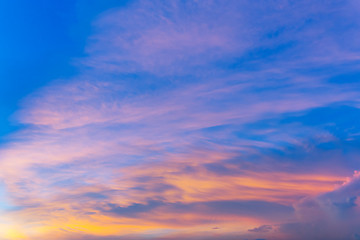 Image showing Cloudscape at sunset