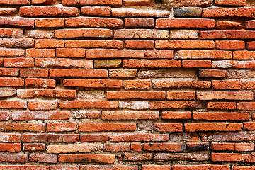 Image showing Ancient brick wall background