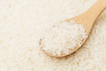 Image showing White rice on teaspoon