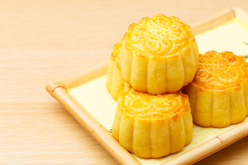 Image showing Chinese traditional mooncake close up