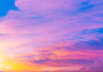 Image showing Cloudscape during sunset