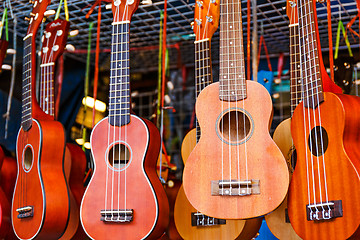Image showing Ukulele guitar for sell in the market