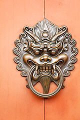 Image showing Lion door knob
