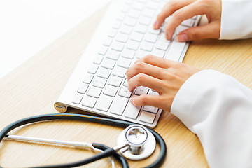 Image showing Working desk of doctor