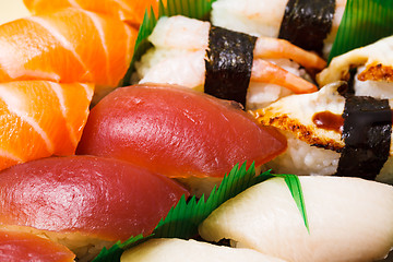 Image showing Japanese sushi close up